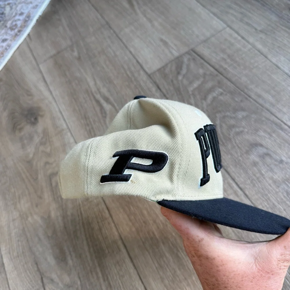Purdue SnapBack wool blend hat Zephyr tan Boilermakers
